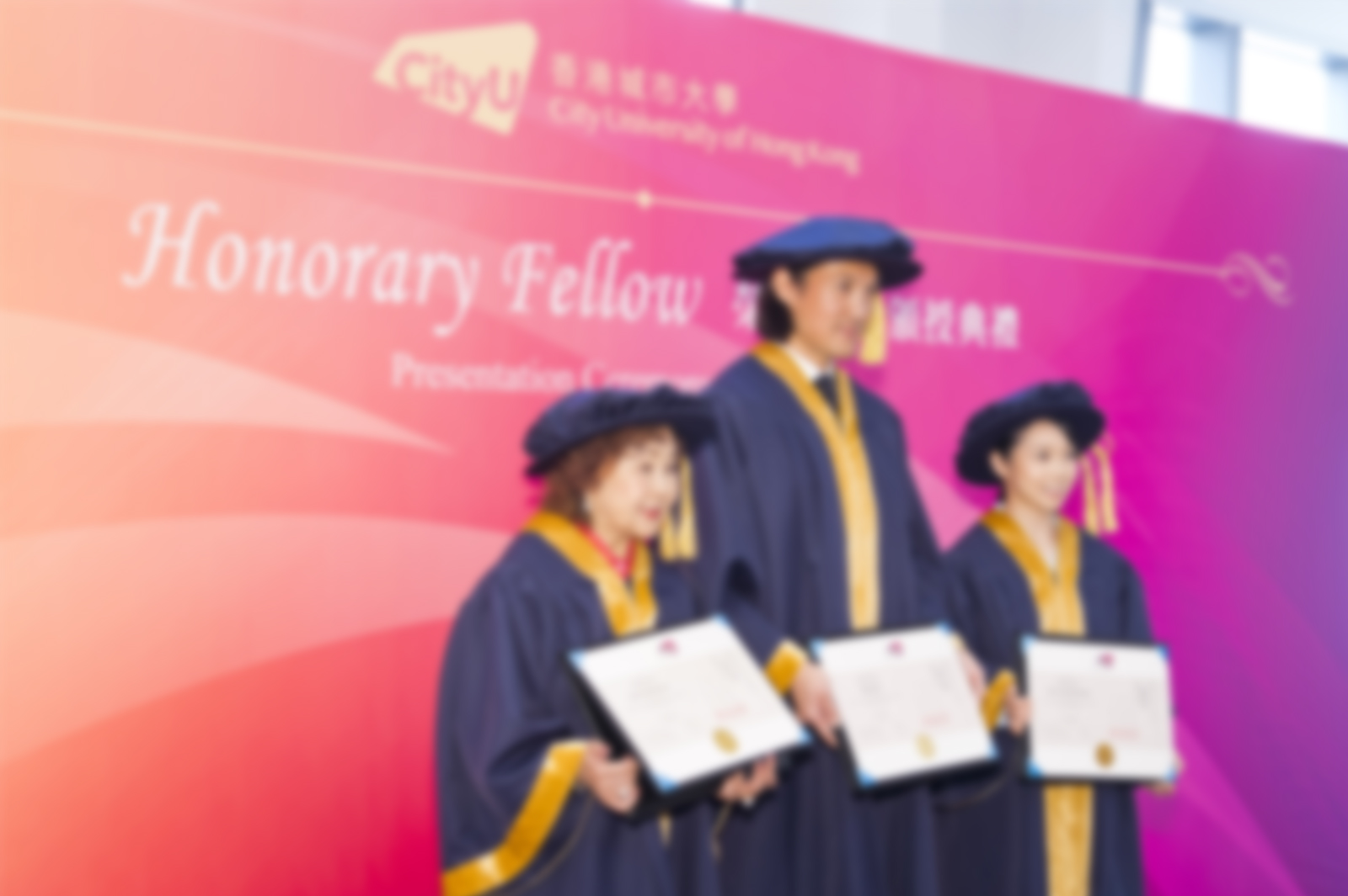 CityUHK confers Honorary Fellowships on three distinguished persons