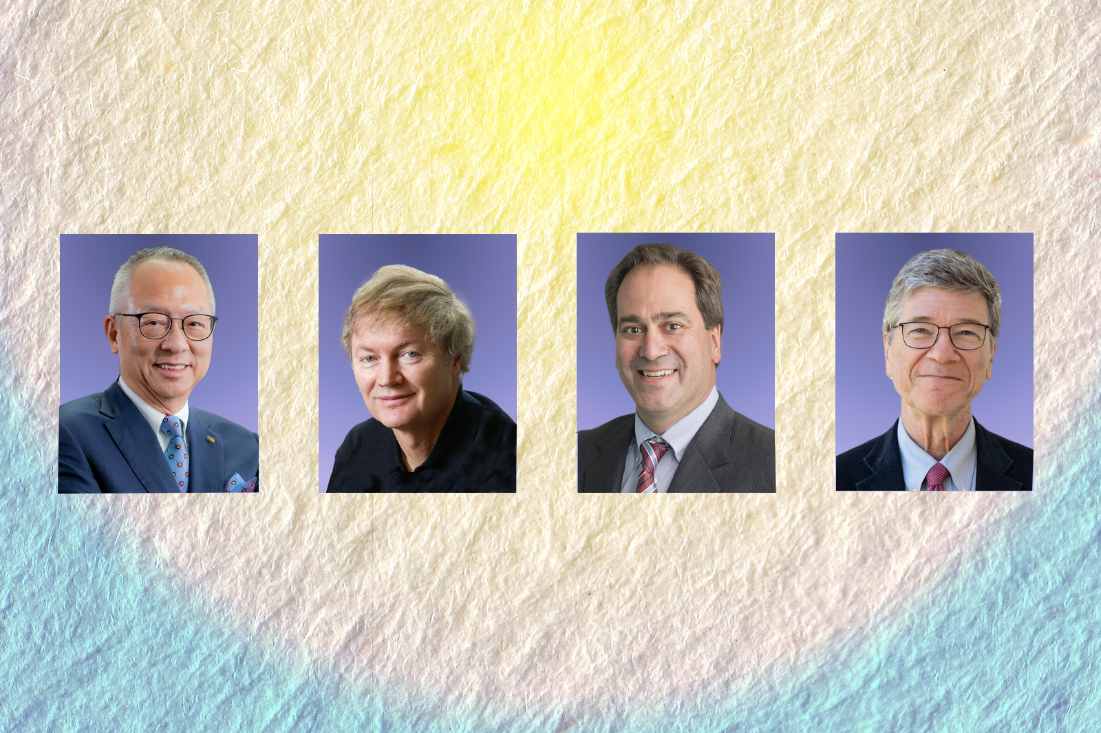 左起：鍾志平博士、Michael Graetzel教授、Chad A. Mirkin教授、Jeffrey D. Sachs教授。
